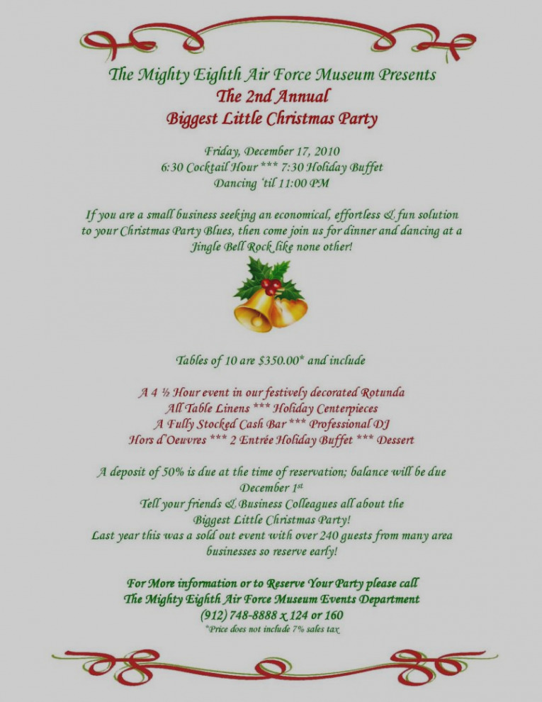 Template for christmas party invitation